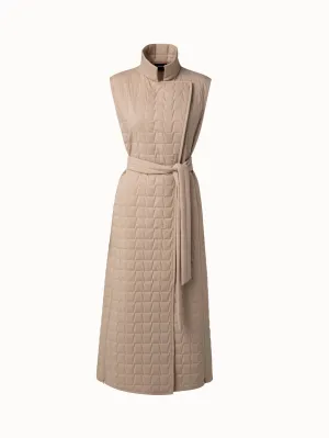 Quilted Trapezoid Long Gilet Akris