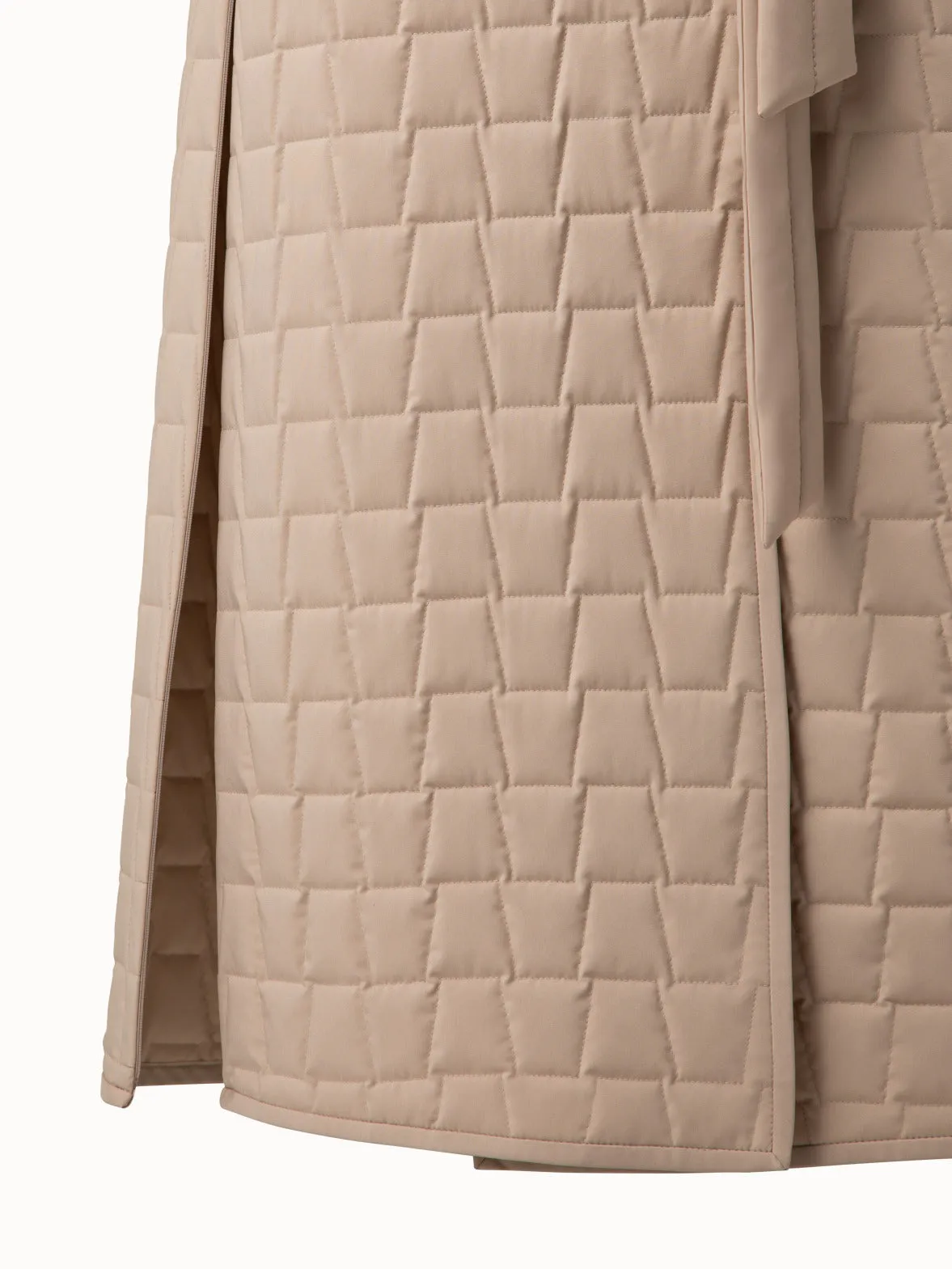 Quilted Trapezoid Long Gilet Akris
