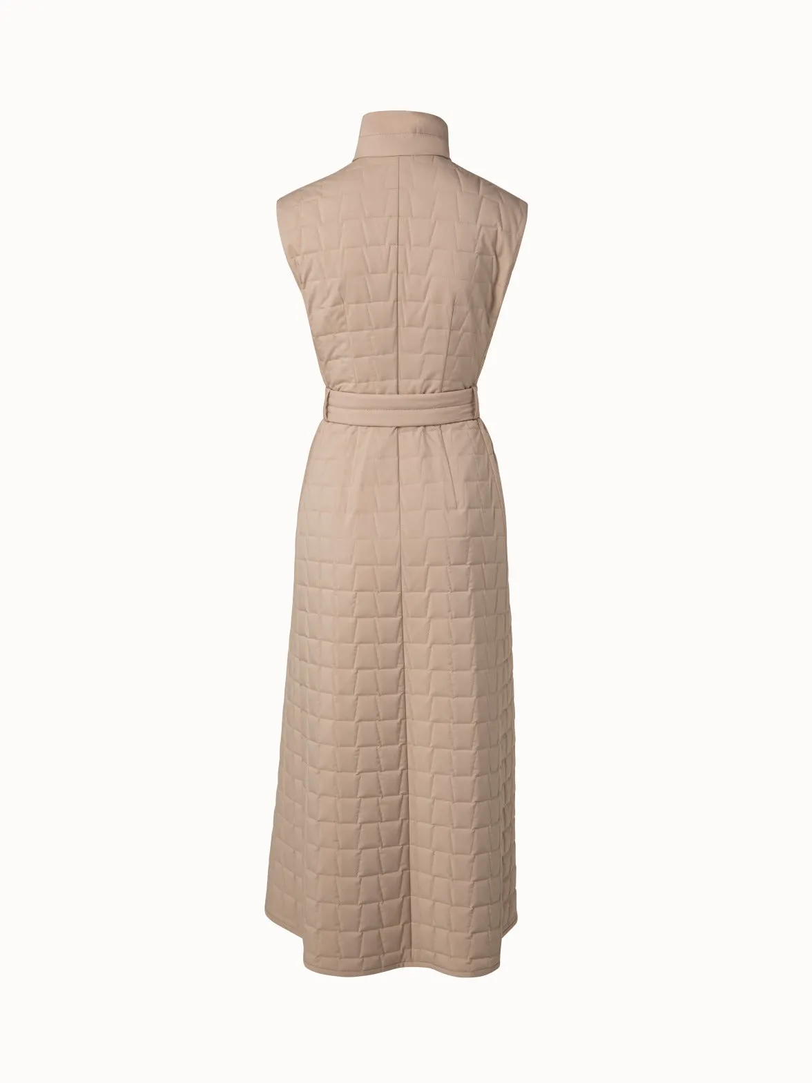Quilted Trapezoid Long Gilet Akris