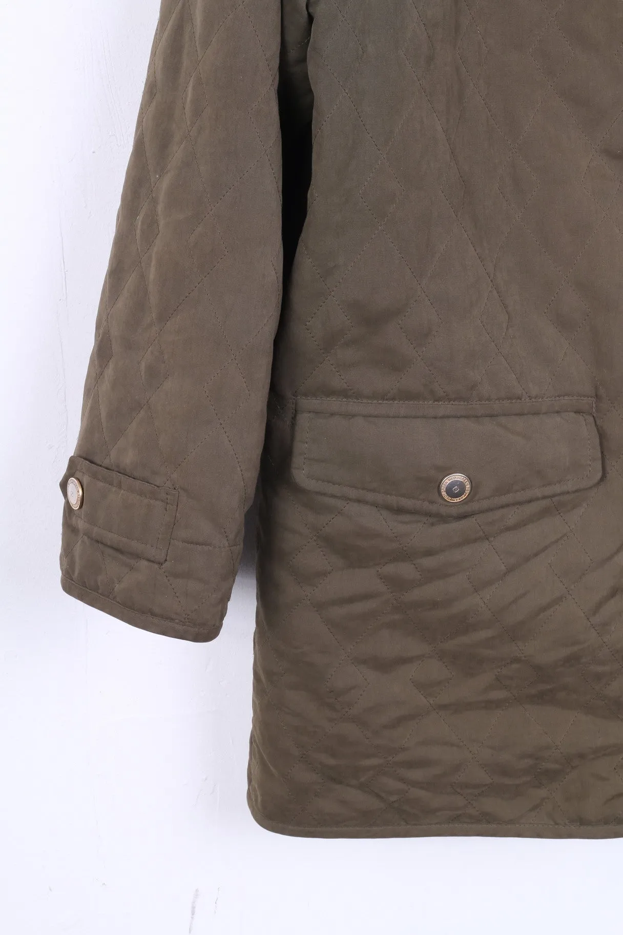 RED GREEN Womens S Jacket Padded Khaki Golf Sport Thermal Insulation