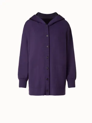 Reversible Wool Cashmere Silk Cardigan Akris