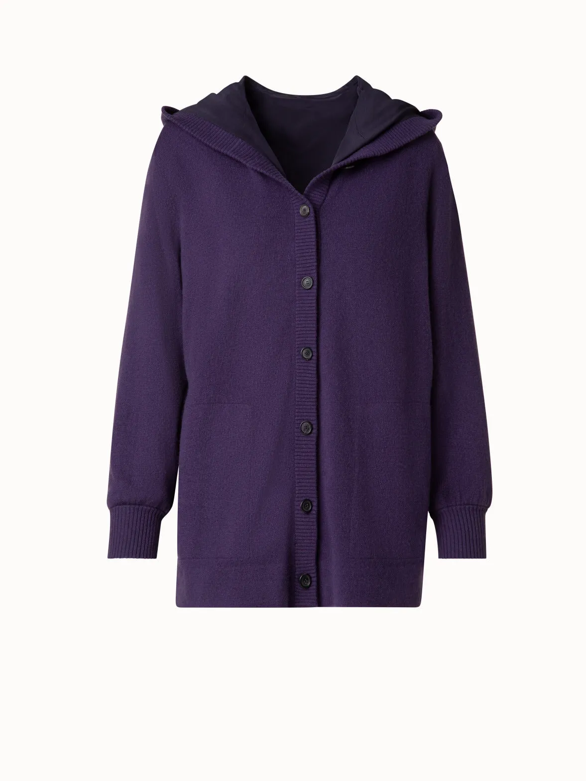 Reversible Wool Cashmere Silk Cardigan Akris