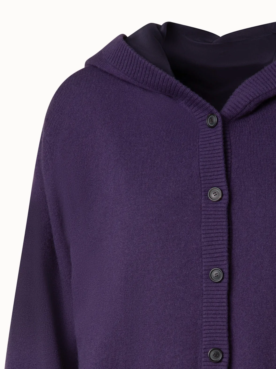 Reversible Wool Cashmere Silk Cardigan Akris