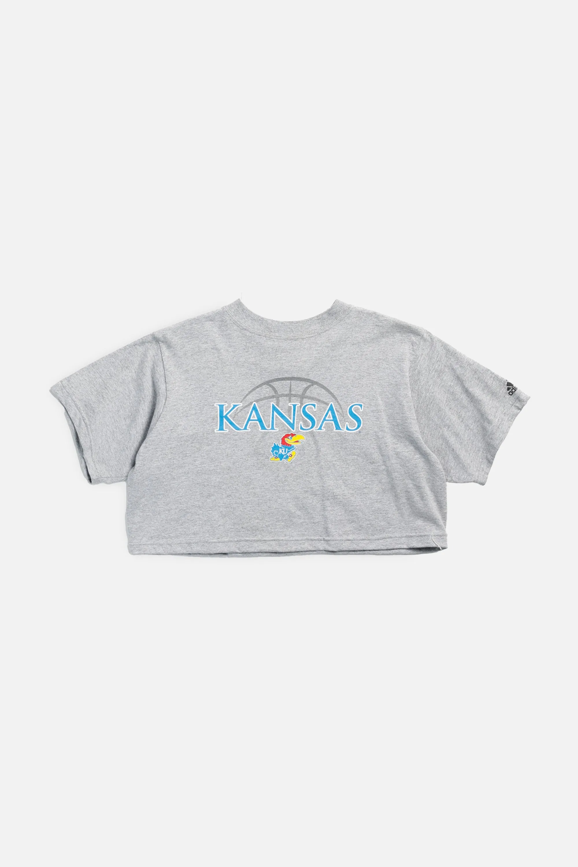 Rework Kansas Jayhawks NCAA Crop Tee - S Frankie