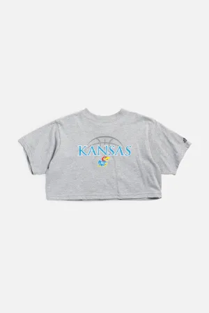 Rework Kansas Jayhawks NCAA Crop Tee - S Frankie