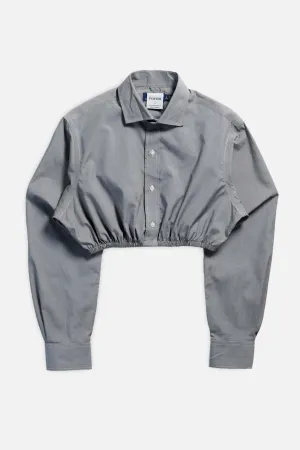 Rework Oxford Cinch Crop Shirt - S Frankie