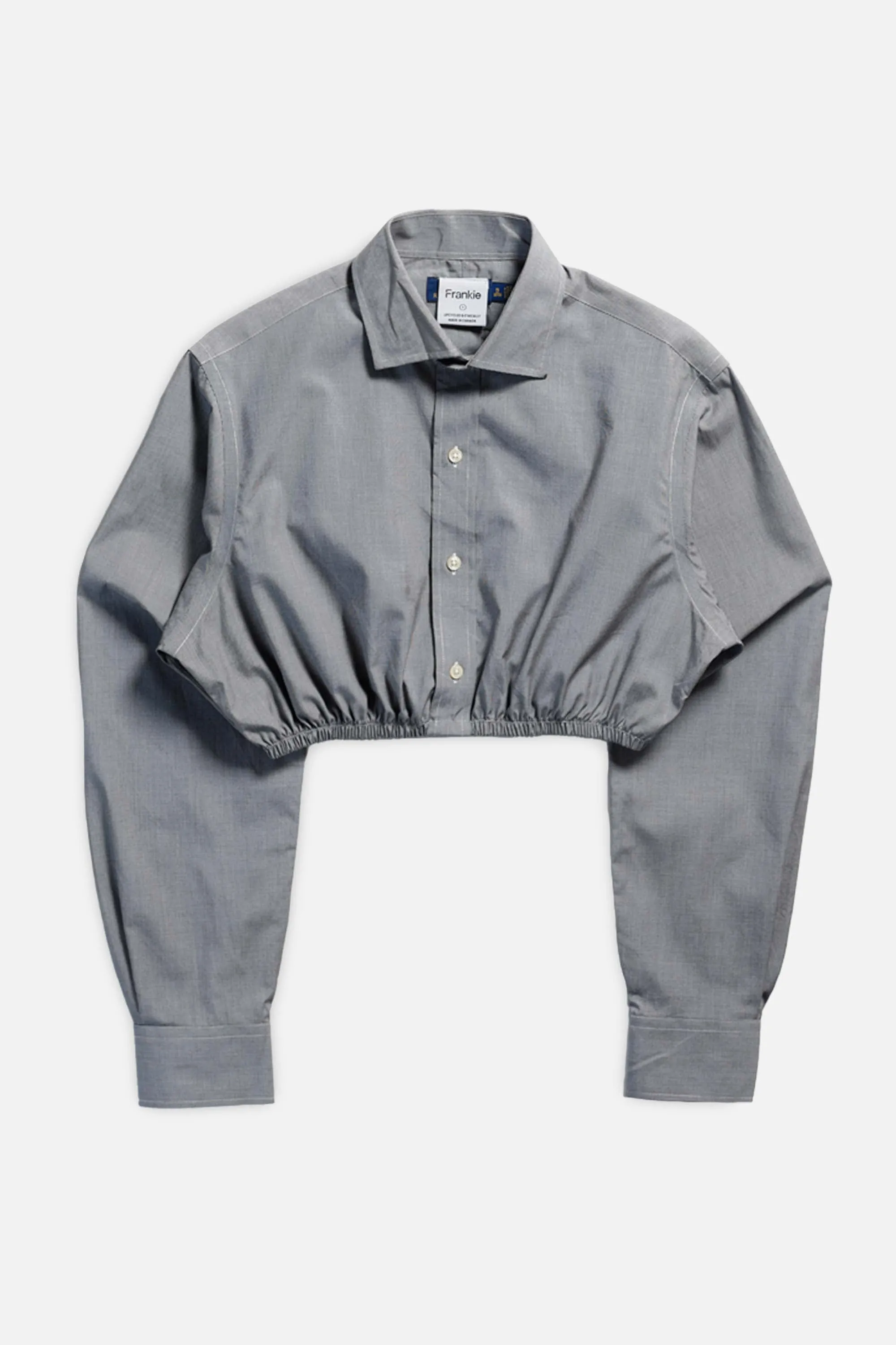 Rework Oxford Cinch Crop Shirt - S Frankie
