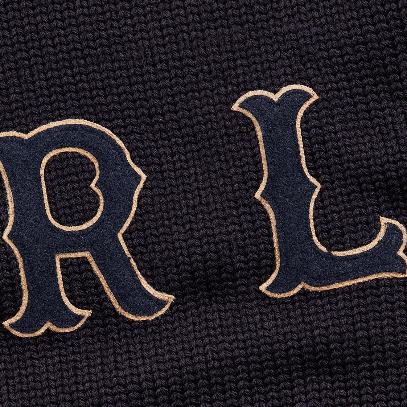 RRL by Ralph Lauren Appliqued Wool Jumper Navy