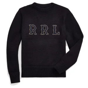 RRL by Ralph Lauren Appliqued Wool Jumper Navy