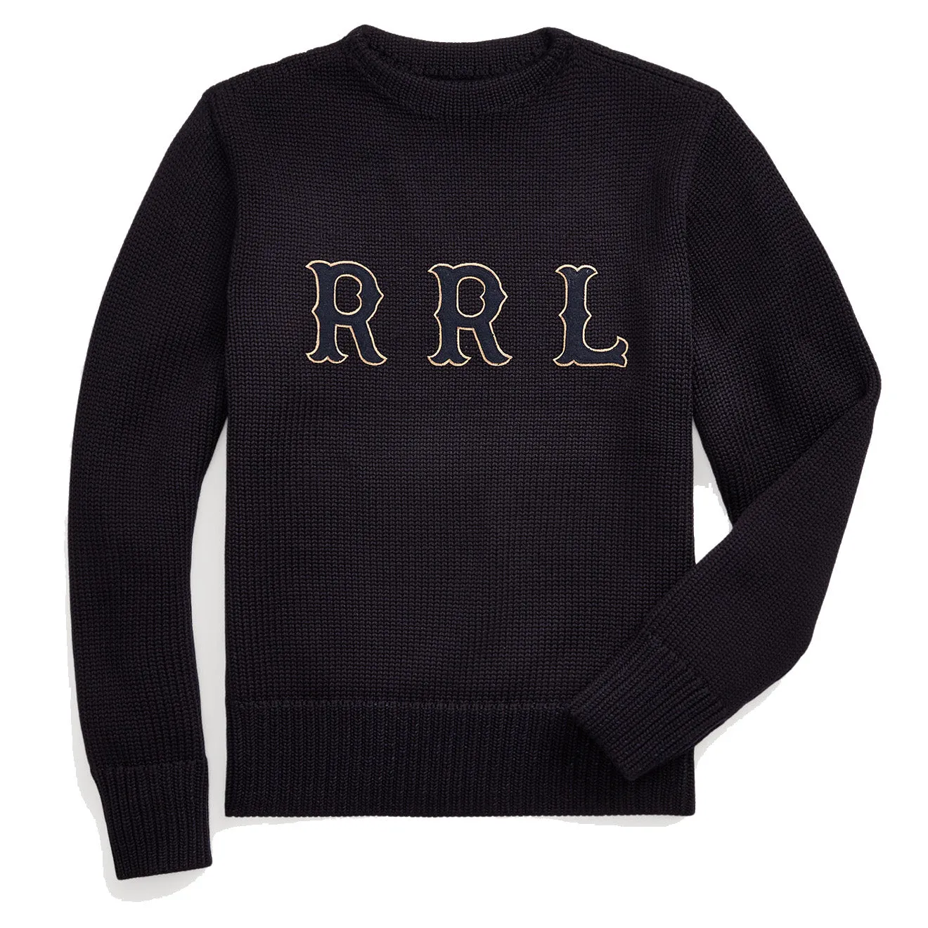 RRL by Ralph Lauren Appliqued Wool Jumper Navy