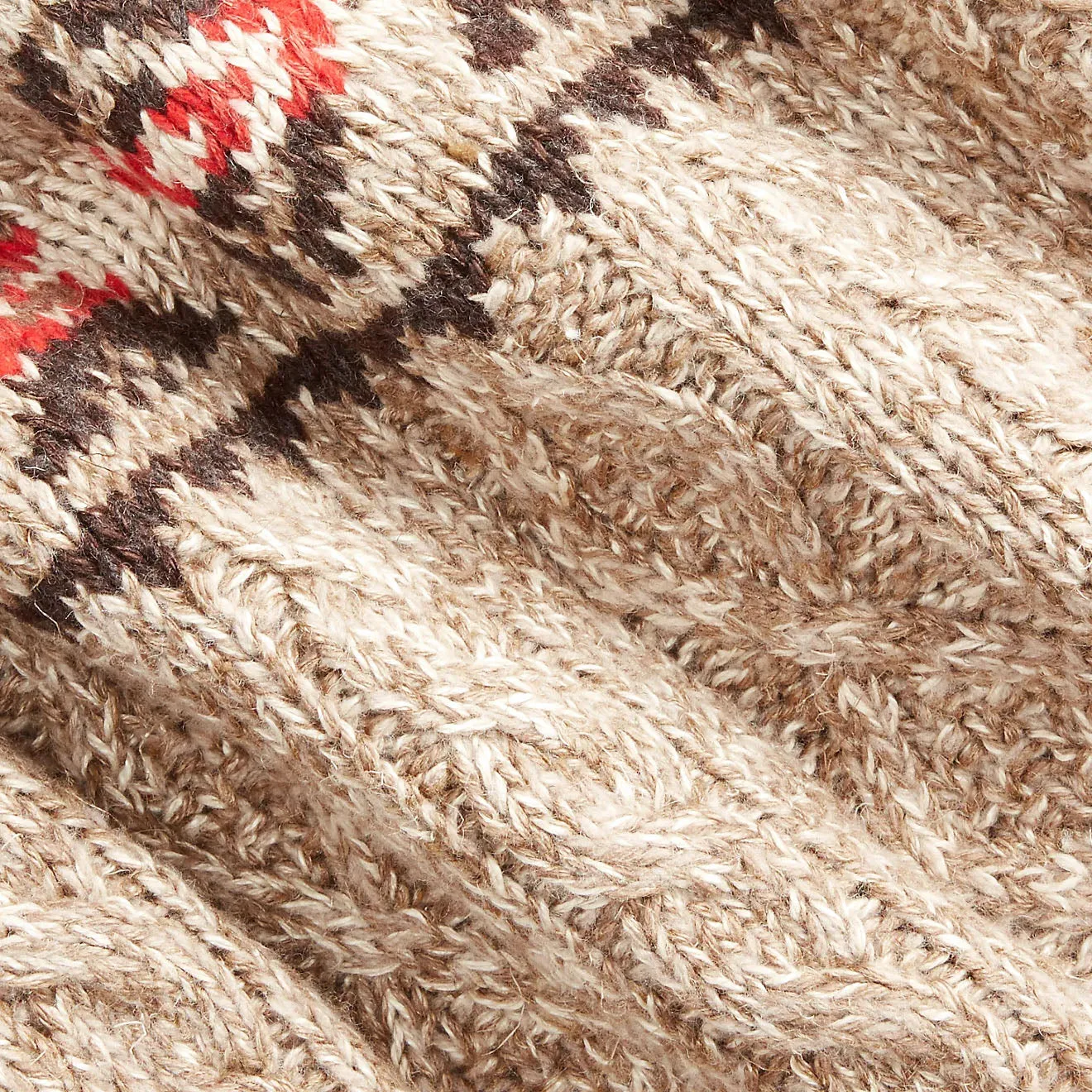 RRL by Ralph Lauren Hand-Knit Linen-Blend Cardigan Brown Multi
