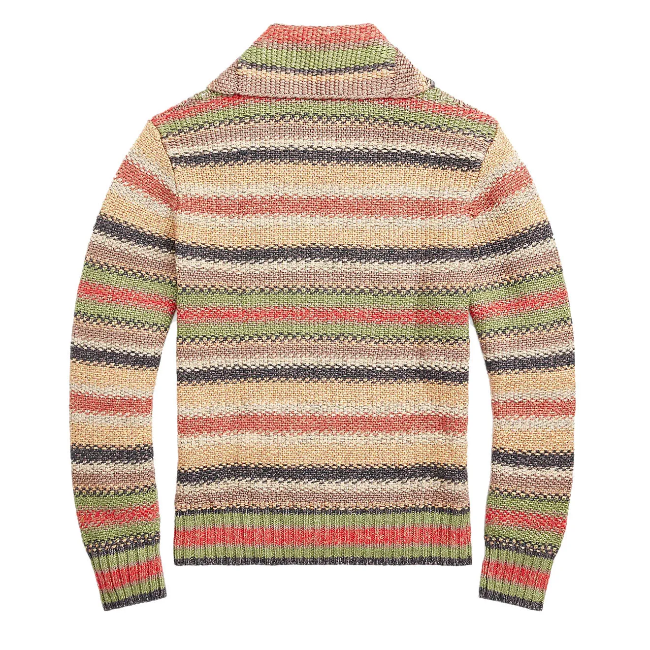 RRL by Ralph Lauren Striped Linen-Blend Jumper Brown Multi Stripe