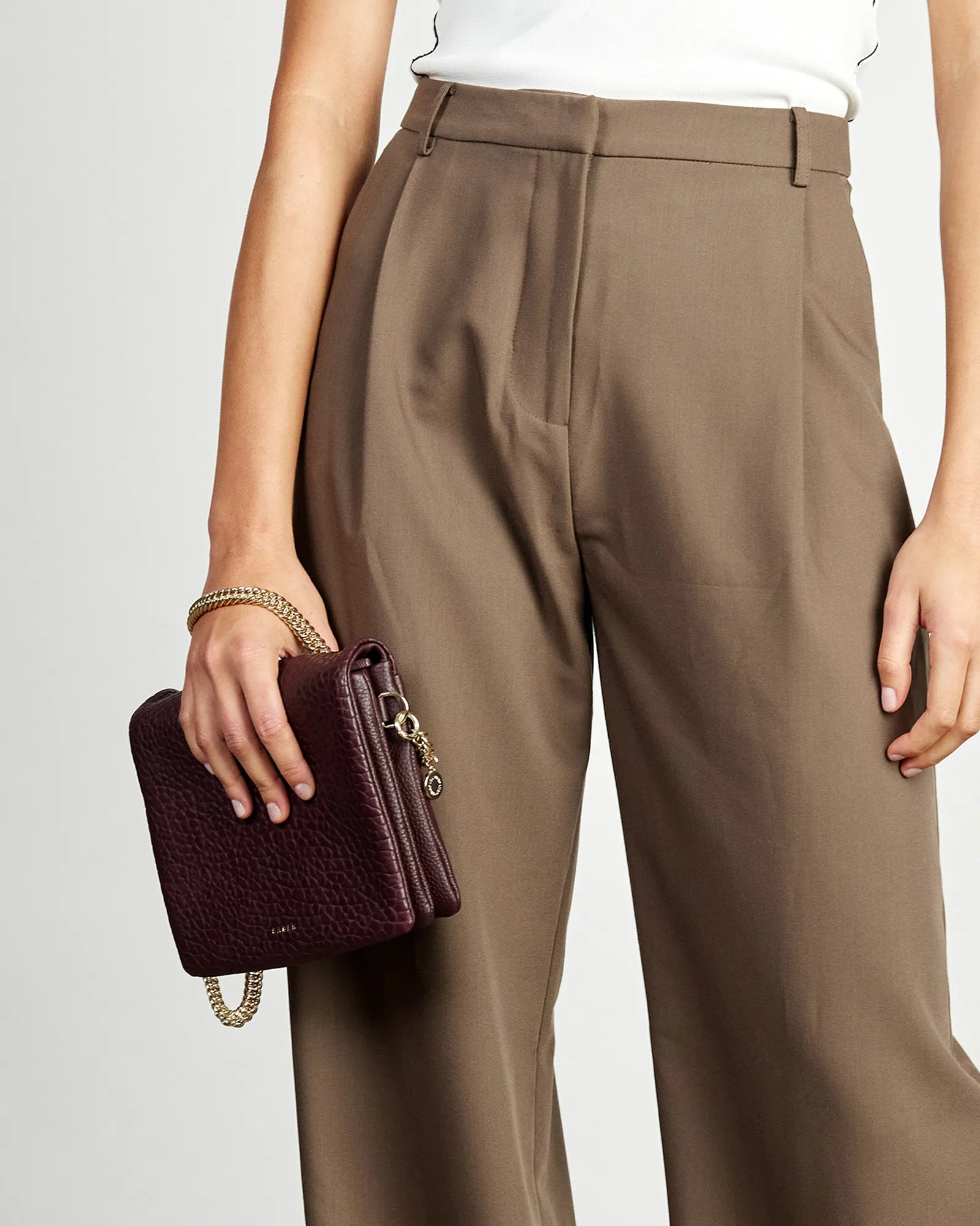 Saben Fox Crossbody Bag Merlot Bubble