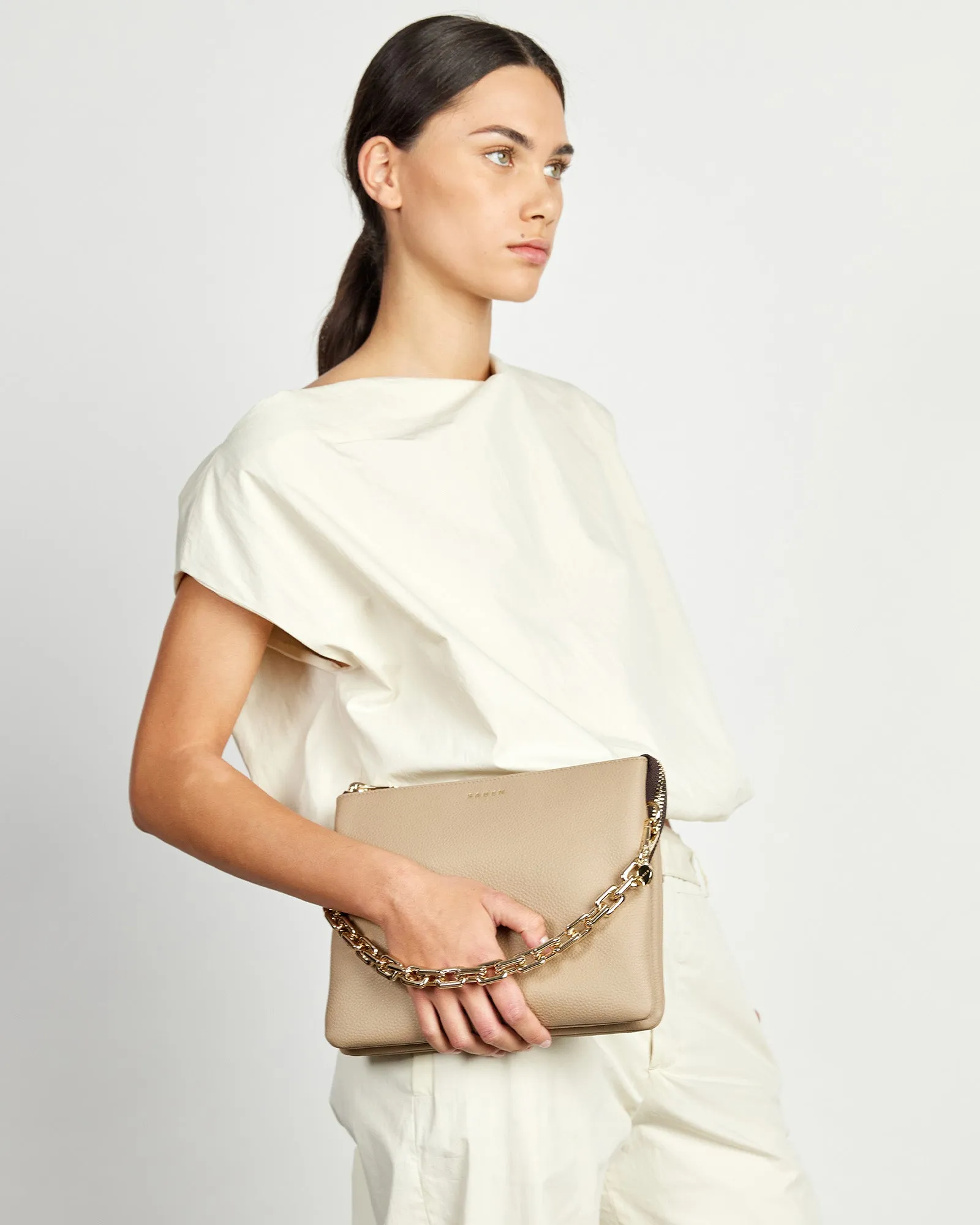 Saben Matilda Crossbody Tea   Chunky Chain