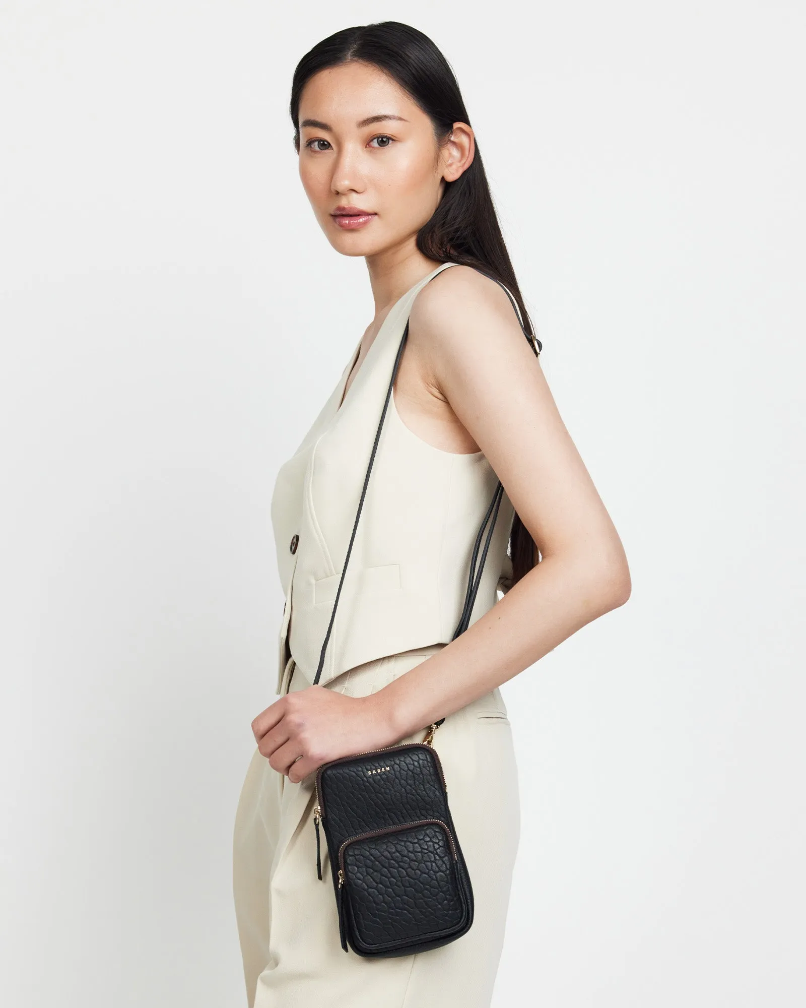 Saben Nikko Pocket Phone Sling Black Bubble
