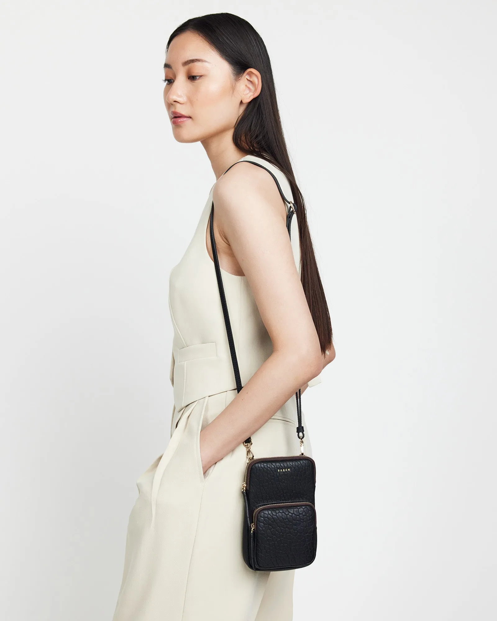 Saben Nikko Pocket Phone Sling Black Bubble