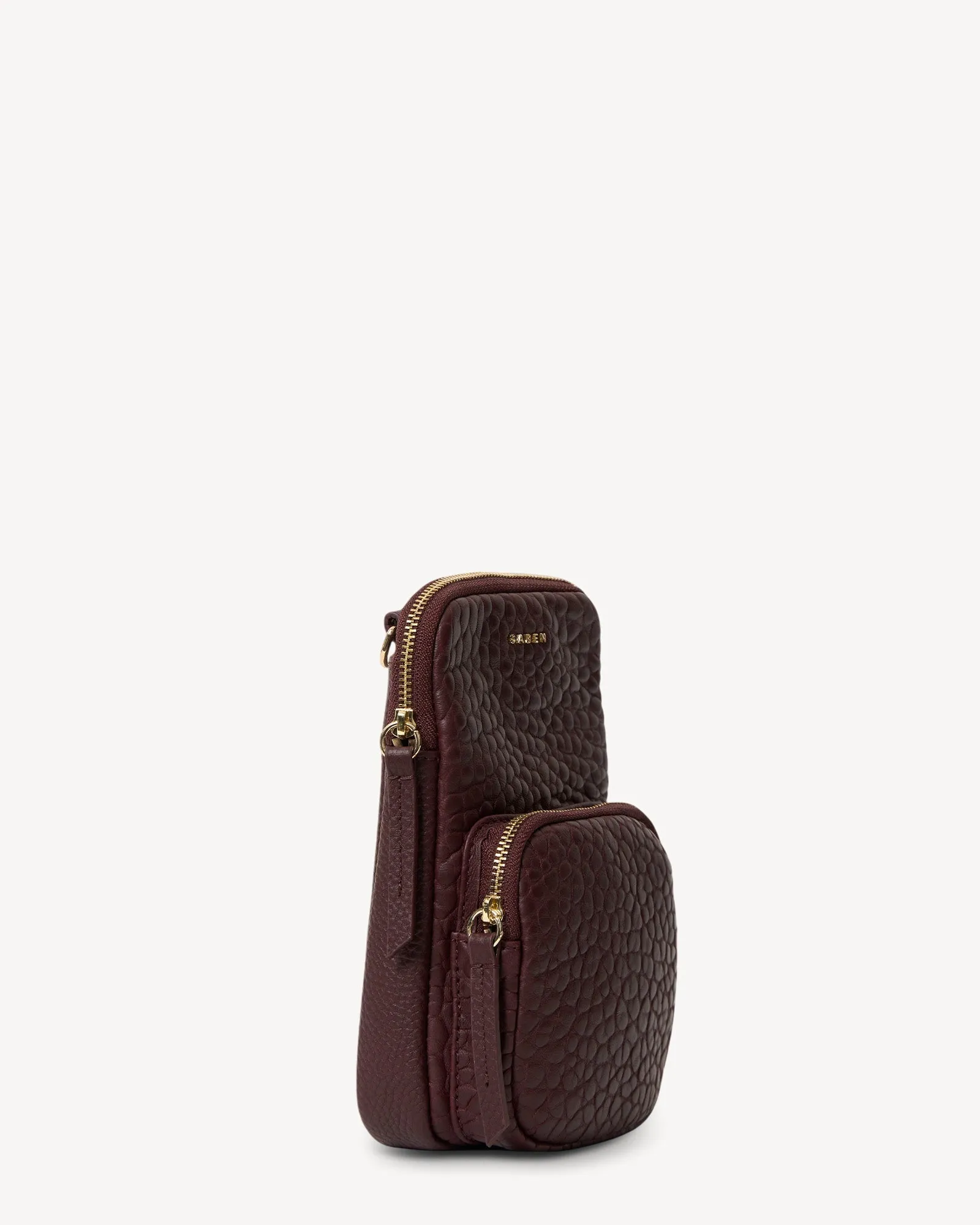 Saben Nikko Pocket Phone Sling Merlot Bubble