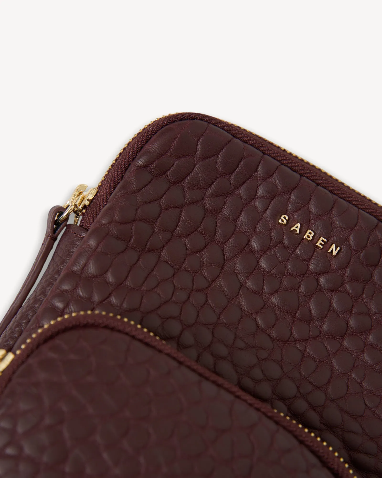 Saben Nikko Pocket Phone Sling Merlot Bubble