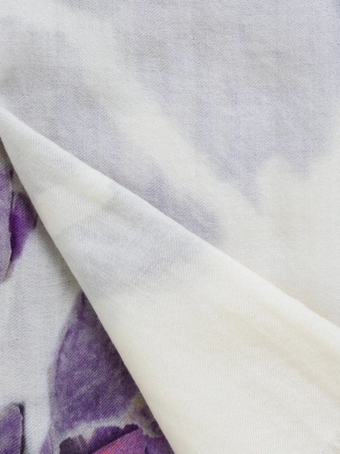 Scarf Cashmere Silk Scattered Orchid Print Akris