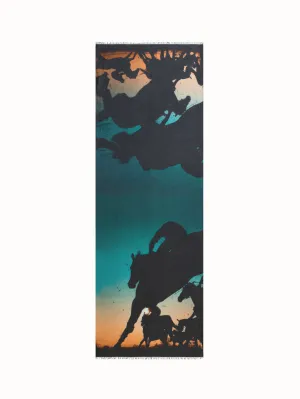 Scarf Cashmere Silk Turf Print Akris