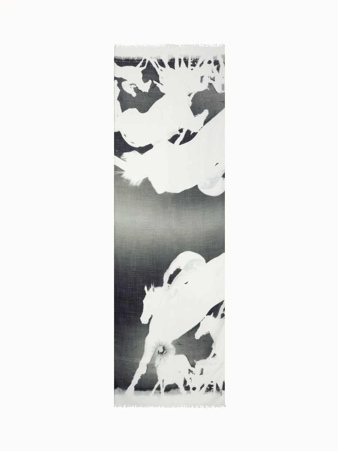 Scarf Cashmere Silk Turf Print Akris