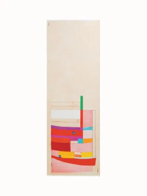 Scarf in Cashmere and Silk with Mural Print Akris