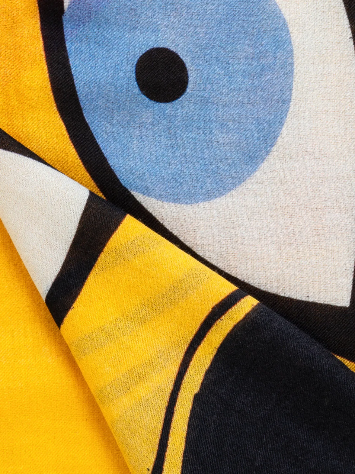 Scarf in Cashmere and Silk with Portrait Print Akris