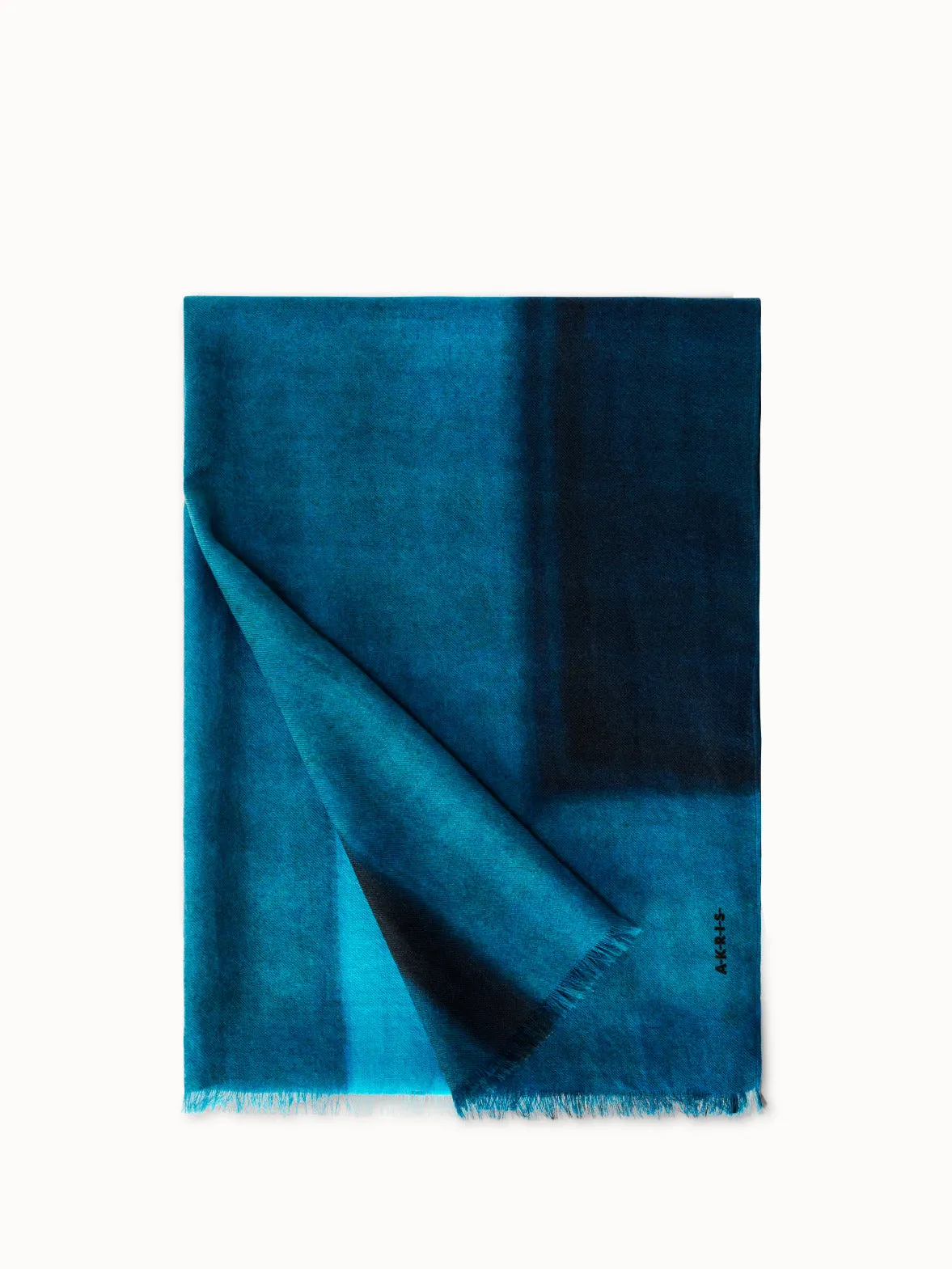 Scarf in Cashmere and Silk with Window Print Akris