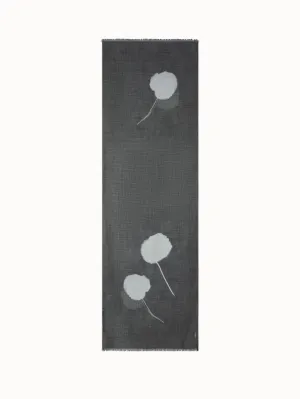 Scarf in Cashmere Silk with Dandelion Print Akris