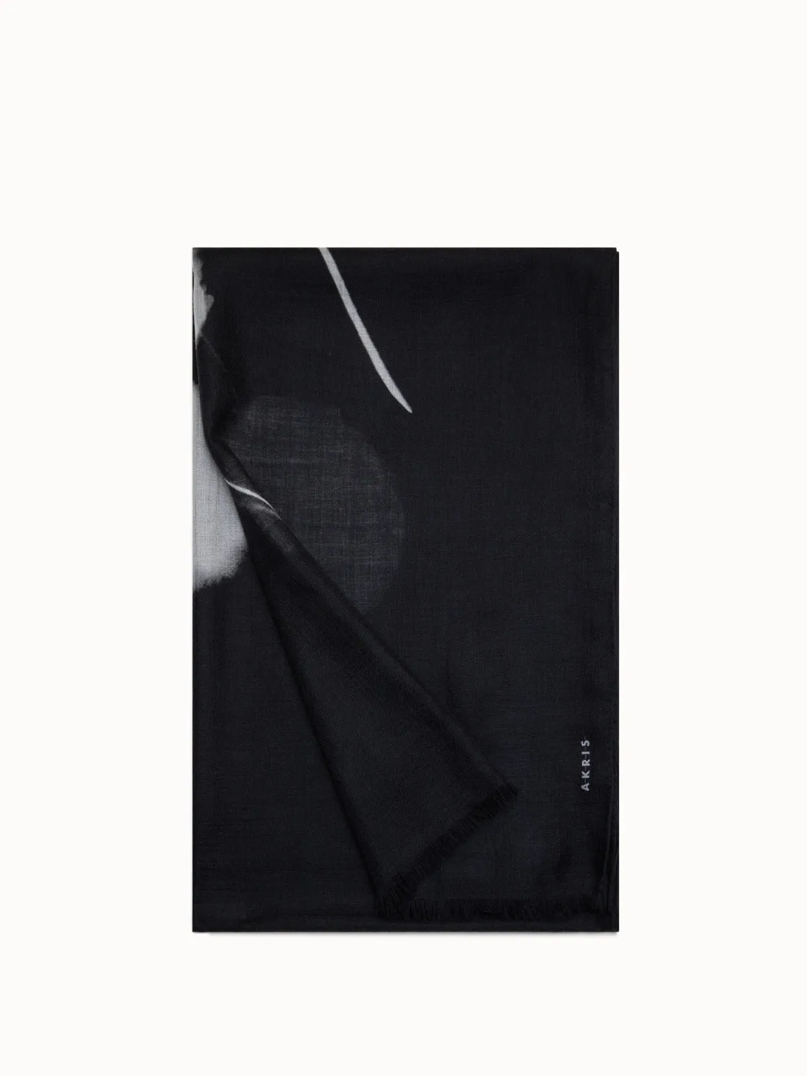 Scarf in Cashmere Silk with Dandelion Print Akris