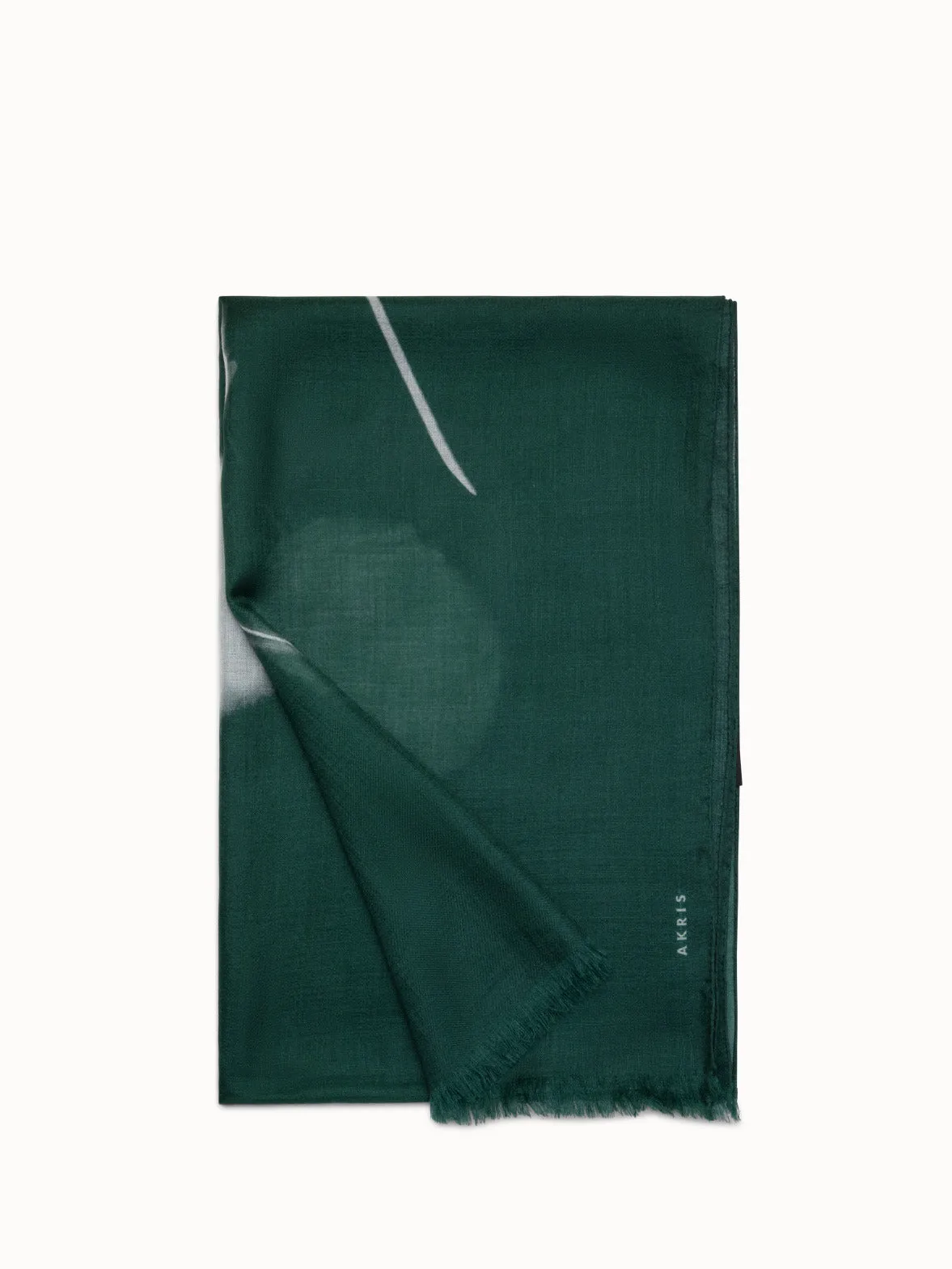 Scarf in Cashmere Silk with Dandelion Print Akris
