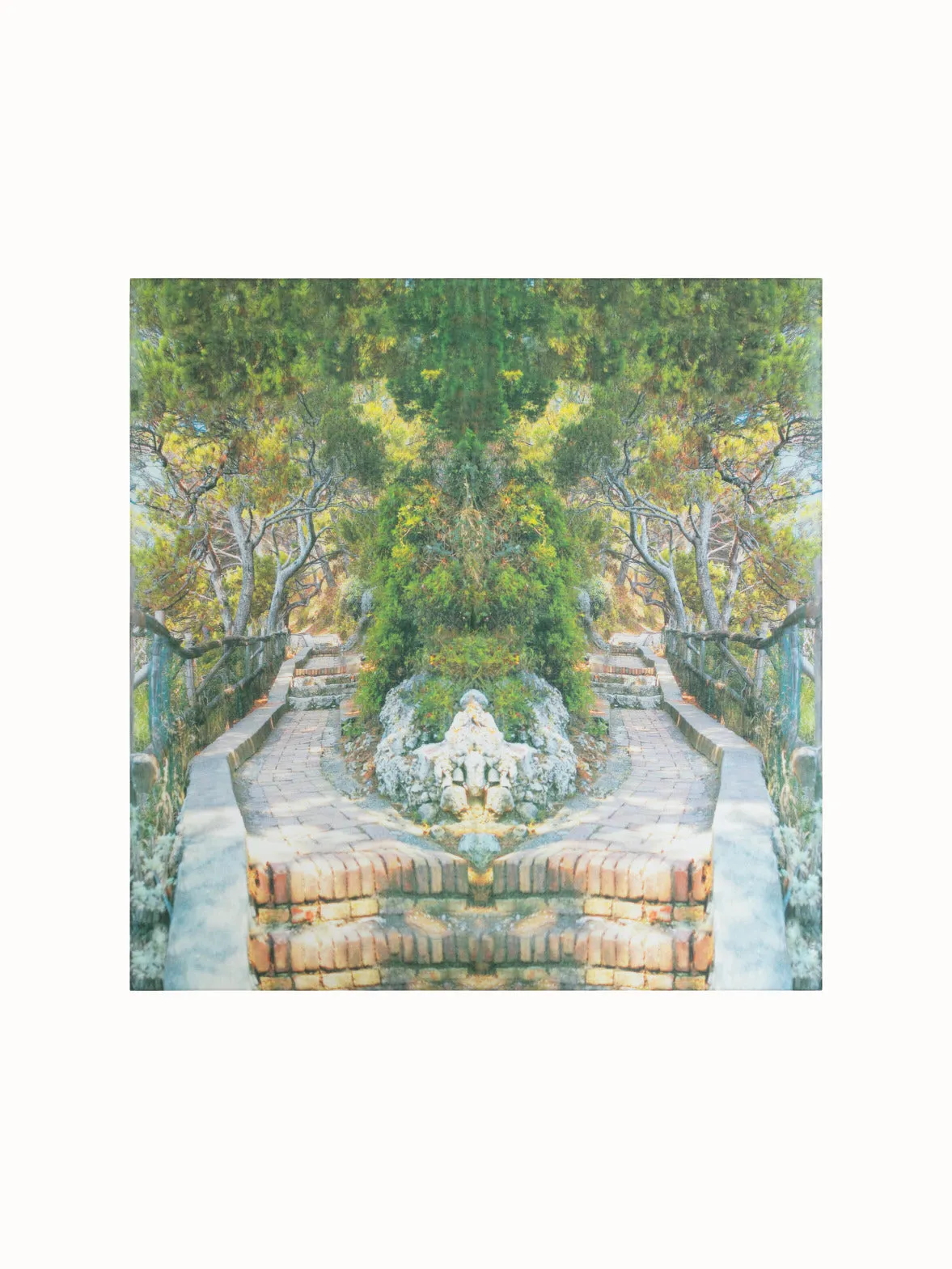 Scarf in Cotton and Silk with Via Krupp Print Akris