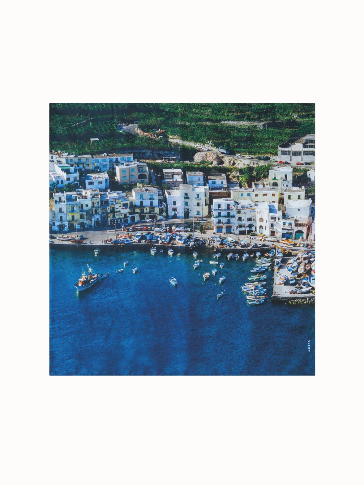 Scarf in Silk with Marina Grande Print Akris