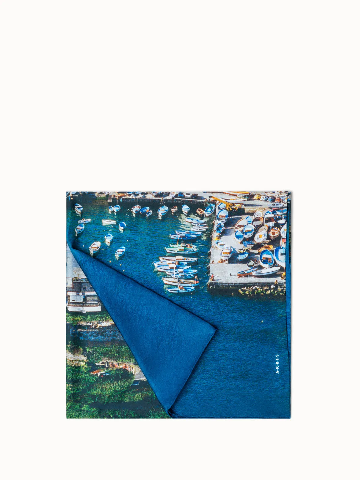 Scarf in Silk with Marina Grande Print Akris