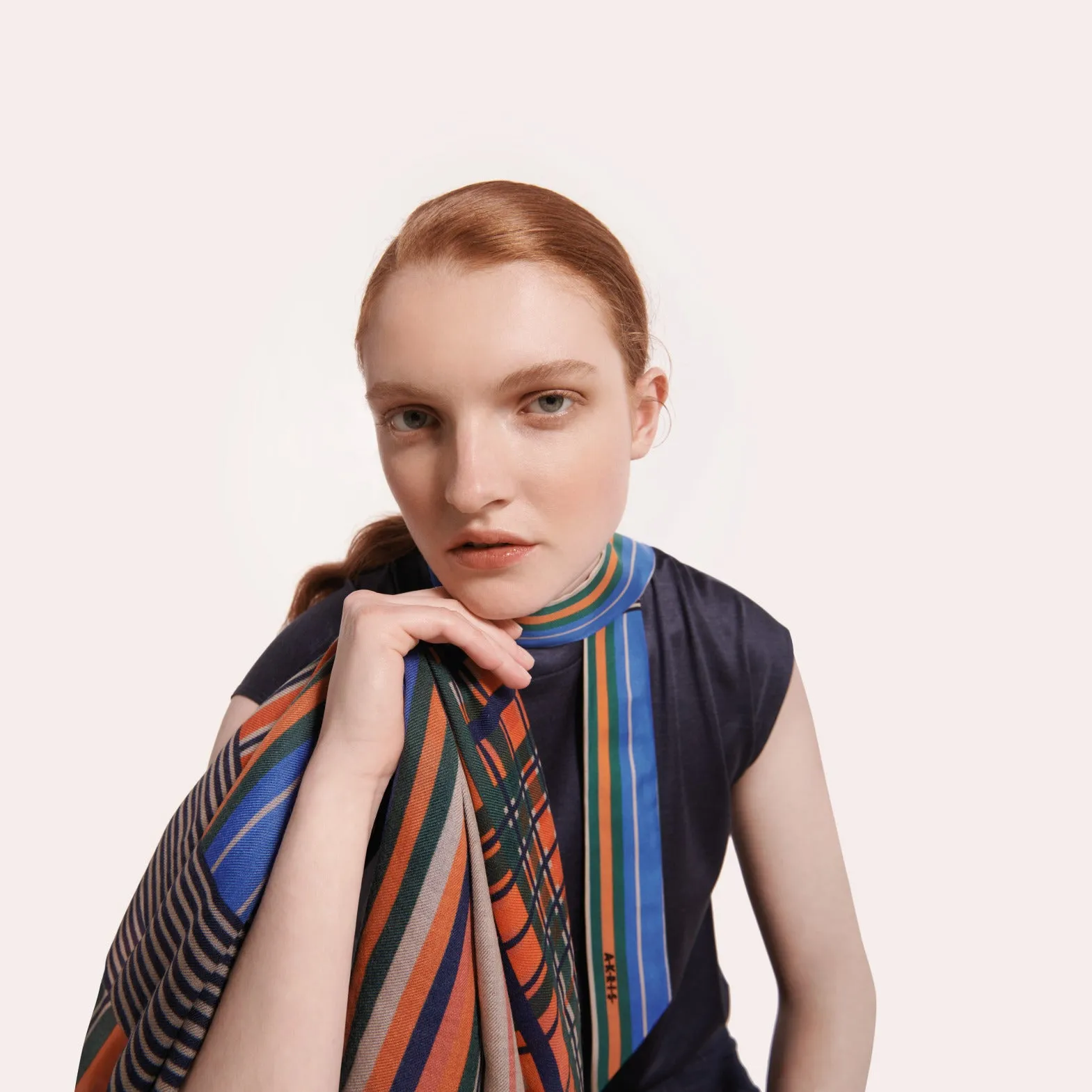 Scarf Print Cashmere Silk Scarf Akris