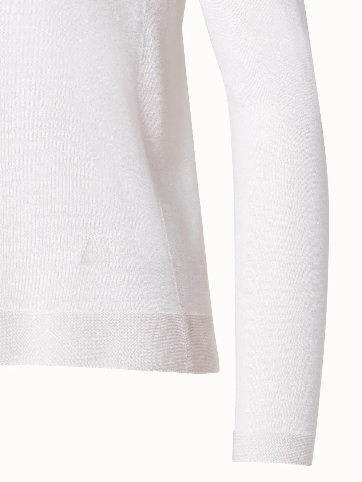 Seamless Cashmere Silk Knit Pullover Akris