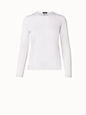 Seamless Cashmere Silk Knit Pullover Akris