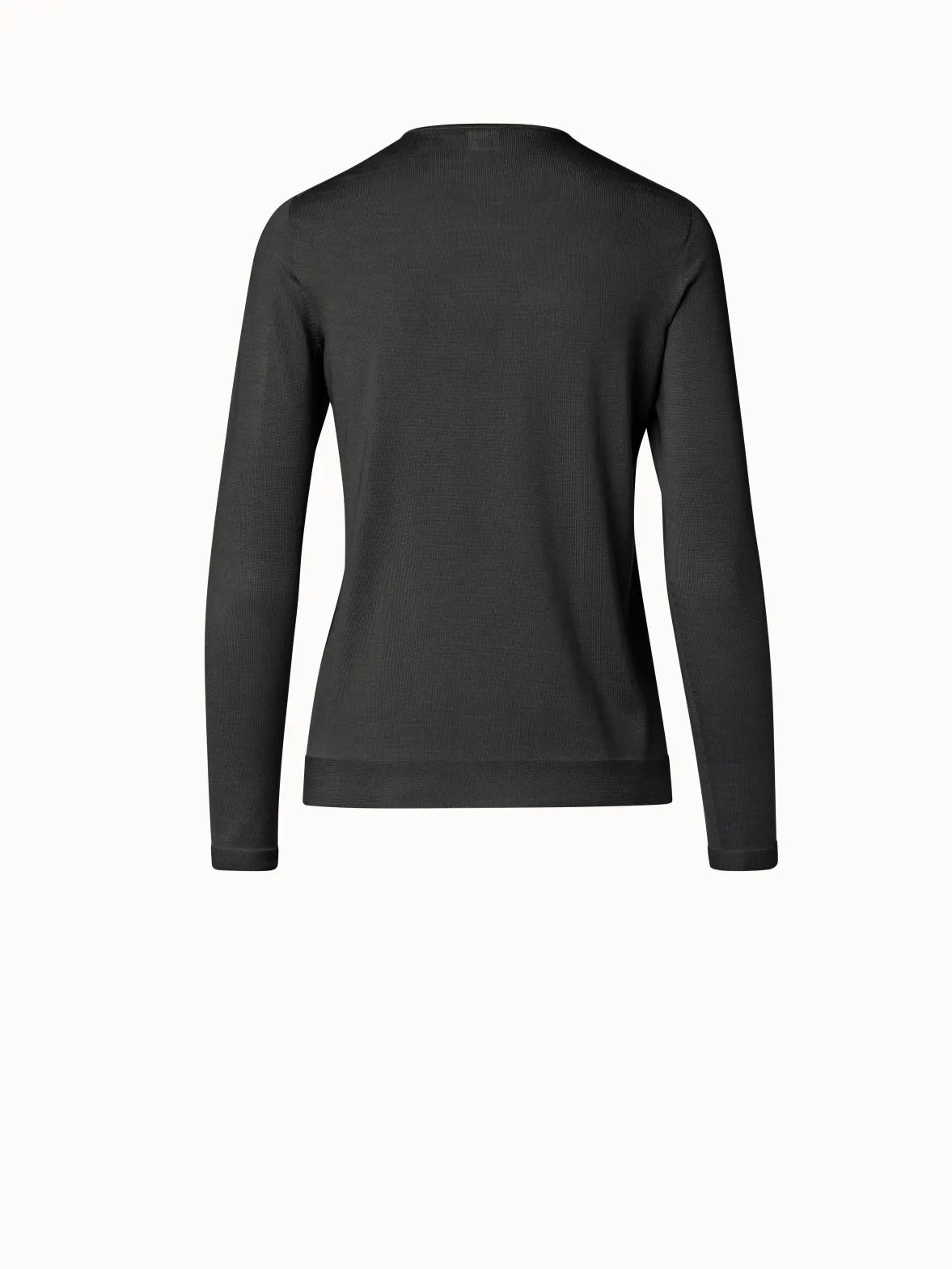 Seamless Cashmere Silk Knit Pullover Akris
