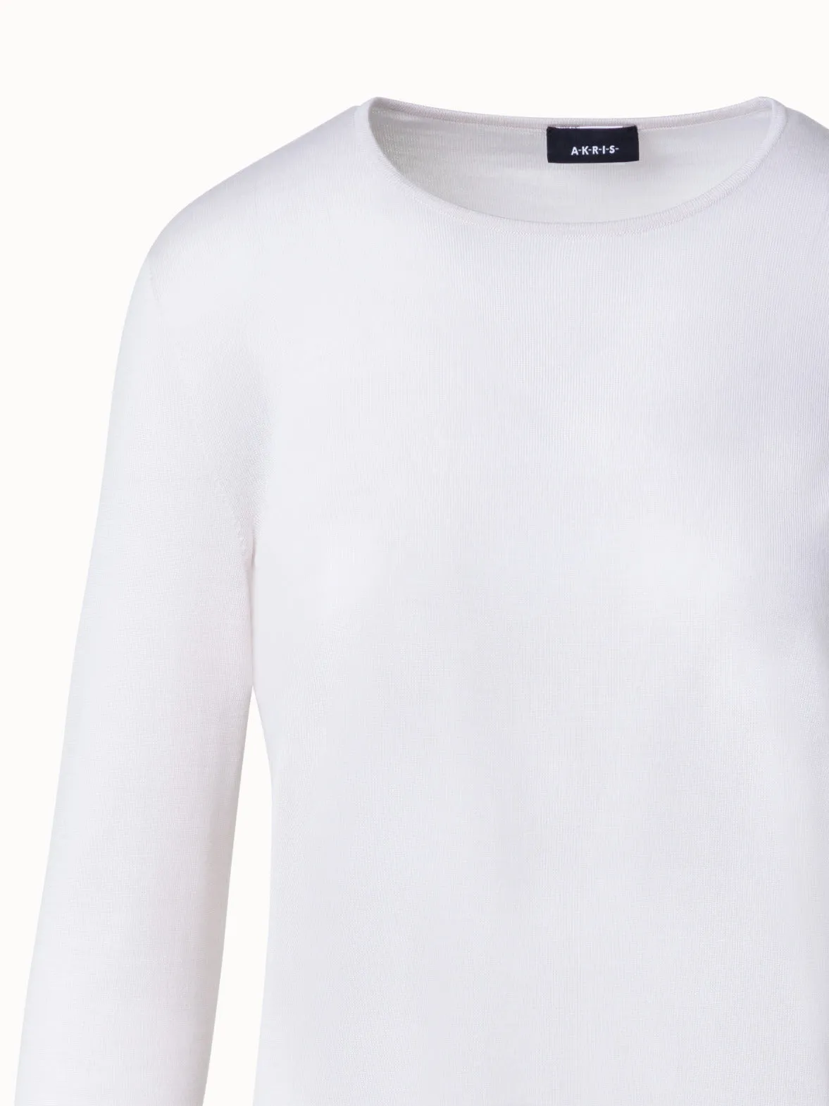 Seamless Cashmere Silk Knit Sweater Akris
