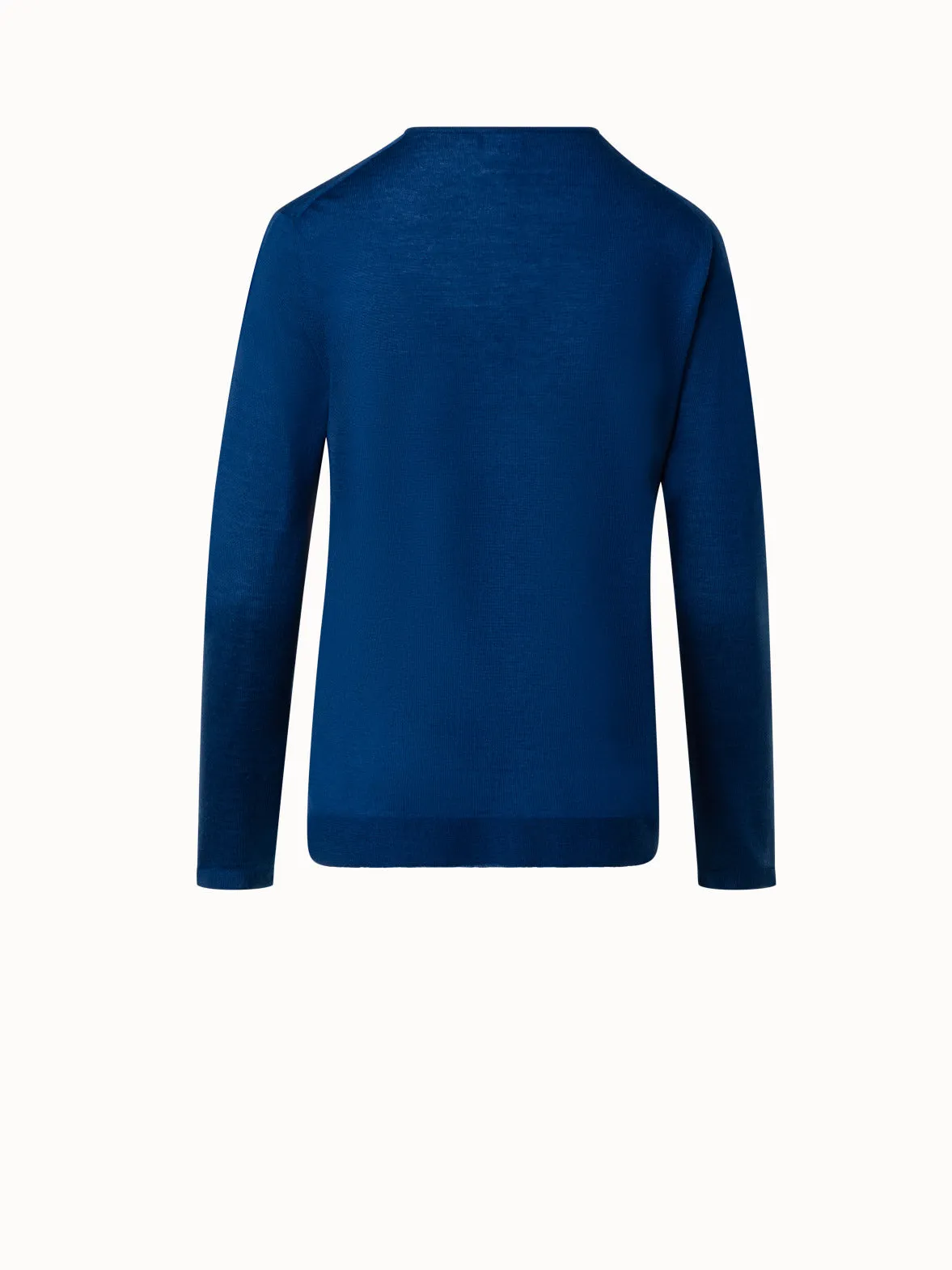 Seamless Cashmere Silk Knit Sweater Akris