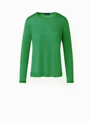 Seamless Cashmere Silk Knit Sweater Akris