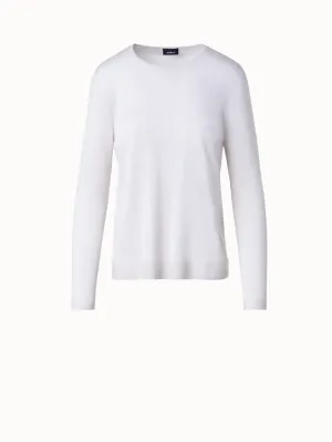 Seamless Cashmere Silk Knit Sweater Akris