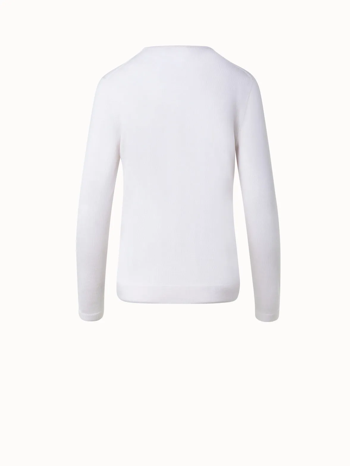 Seamless Cashmere Silk Knit Sweater Akris