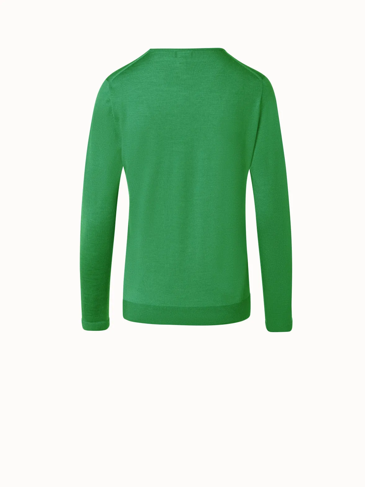 Seamless Cashmere Silk Knit Sweater Akris
