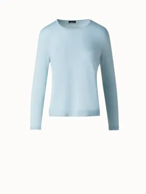 Seamless Crew Neck Sweater in Cashmere Silk Akris