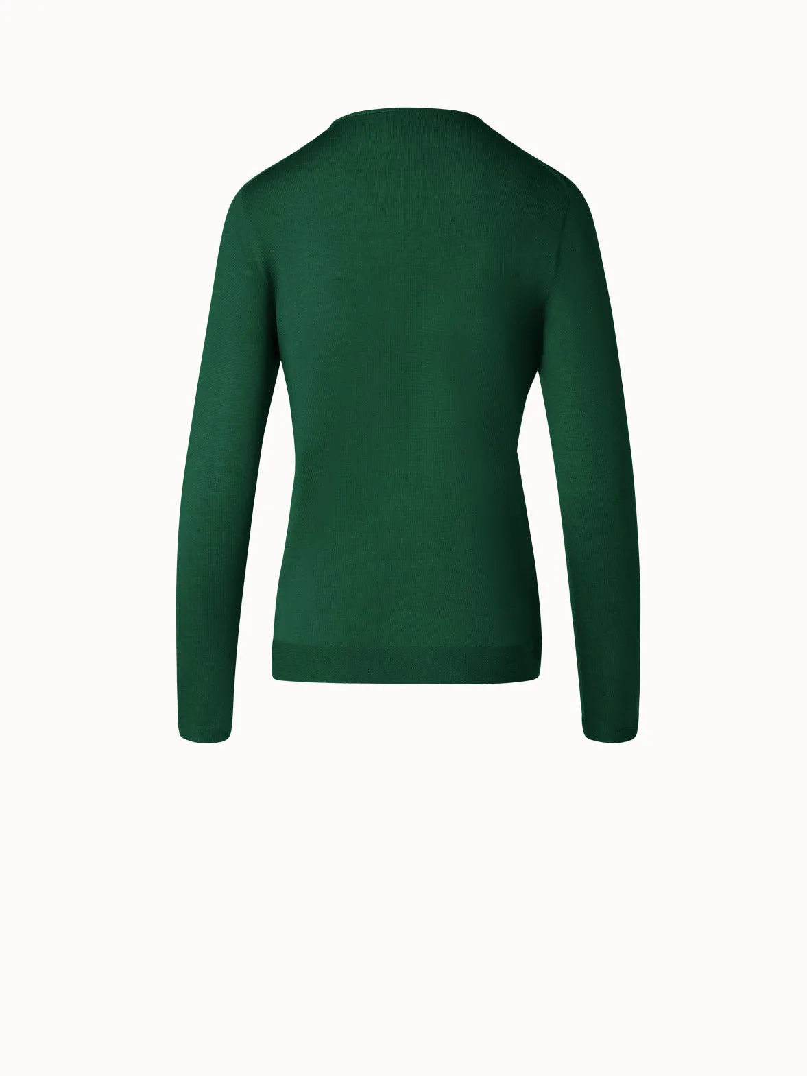 Seamless Crew Neck Sweater in Cashmere Silk Akris