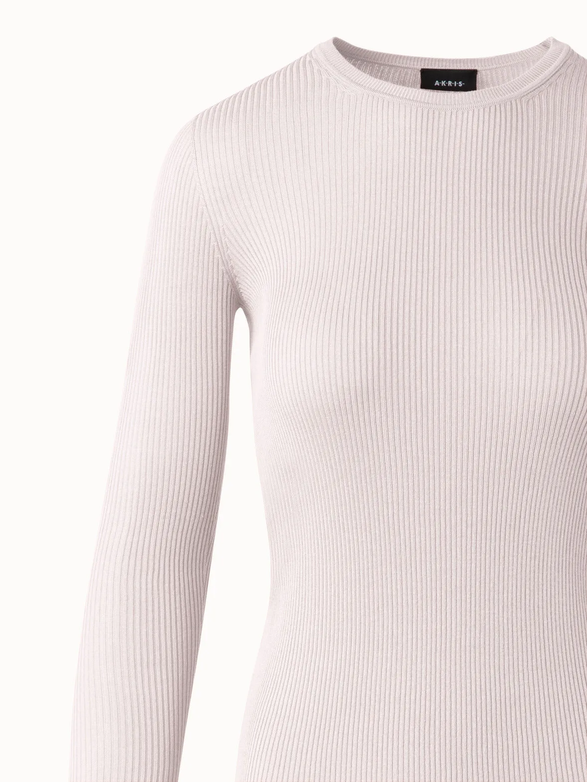 Seamless Silk Cotton Knit Sweater Akris