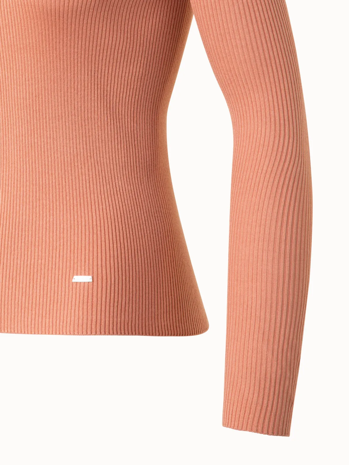 Seamless Silk Cotton Knit Sweater Akris