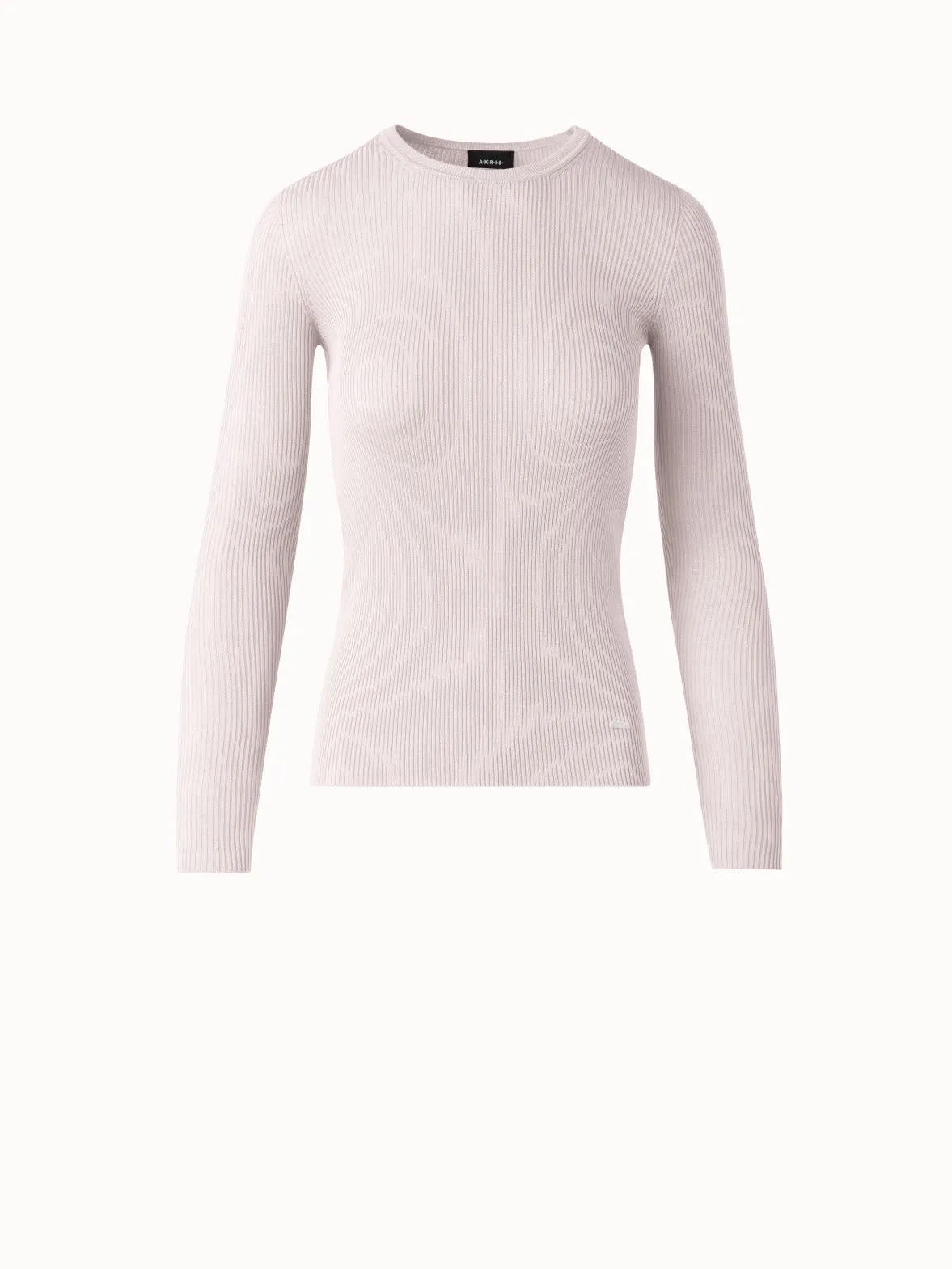 Seamless Silk Cotton Knit Sweater Akris