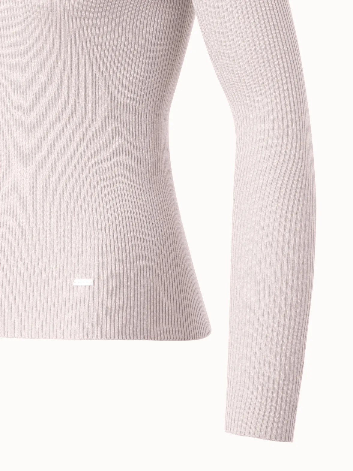 Seamless Silk Cotton Knit Sweater Akris